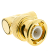 Bematik - Conector Dorado Bnc Rg6u Macho-hembra Acodado Bn03900