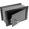 Primematik - Caja Fuerte De Seguridad Empotrada De Acero Con Llaves 26x15x18cm Negra By07000