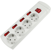 Regleta BeMatik de 4 enchufes schuko con interruptor individual sin cable -  Cajas de superficie - Los mejores precios