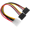 Bematik - Cable Alimentación Molex 4p-m (5.25) A 2 X 15p-h (sata) En Y Ca01800