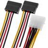 Bematik - Cable Alimentación Molex 4p-m (5.25) A 2 X 15p-h (sata) En Y Ca01800