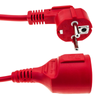 Bematik - Prolongador De Cable Eléctrico Schuko Macho A Hembra De 2 M Rojo Cg01100