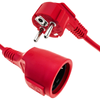 Bematik - Prolongador De Cable Eléctrico Schuko Macho A Hembra De 10 M Rojo Cg01400