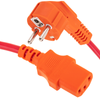 Bematik - Cable Eléctrico De Alimentación Iec60320 C13 A Schuko Macho Acodado De Color Rojo 5m Ch05300