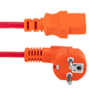 Bematik - Cable Eléctrico De Alimentación Iec60320 C13 A Schuko Macho Acodado De Color Rojo 5m Ch05300