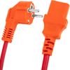 Bematik - Cable Eléctrico De Alimentación Iec60320 C13 A Schuko Macho Acodado De Color Rojo 5m Ch05300