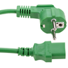 Bematik - Cable Eléctrico De Alimentación Iec60320 C13 A Schuko Macho Acodado De Color Verde 3m Ch05500