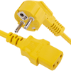 Bematik - Cable Eléctrico De Alimentación Iec60320 C13 A Schuko Macho Acodado De Color Amarillo 1.8m Ch05800