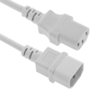 Bematik - Cable De Alimentación Eléctrico Iec-60320 Blanco C13-c14 3 M Ch08500