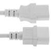 Bematik - Cable De Alimentación Eléctrico Iec-60320 Blanco C13-c14 3 M Ch08500