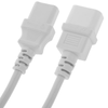 Bematik - Cable De Alimentación Eléctrico Iec-60320 Blanco C13-c14 3 M Ch08500