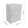 Bematik - Caja De Distribución Eléctrica Metálica Con Protección Ip65 Para Fijación A Pared 300x250x200mm Df00600