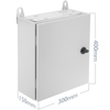 Bematik - Caja De Distribución Eléctrica Metálica Con Protección Ip65 Para Fijación A Pared 400x300x150mm Df01100