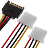 Bematik - Cable Alimentación Sata 15pm A 2 Molex 4h De 15cm Dl02500