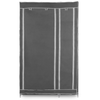 Primematik - Armario Ropero Guardarropa De Tela Desmontable 110 X 45 X 175 Cm Gris Doble Con Puertas Enrollables Dx02300