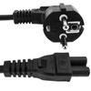 Bematik - Cable De Alimentación Eléctrico Iec-60320 C5 A Schuko Macho De 1.5 M Negro Fb09300