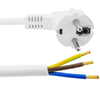 Bematik - Cable De Alimentación Eléctrico H05vv-f 3 Metros De Enchufe Schuko A Bornes 3x1.50mm² Blanco Fe03200