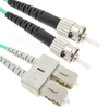 Bematik - Cable De Fibra Óptica De St A Sc Multimodo (mm) Duplex Om4 De 2m Fp05300