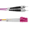 Bematik - Cable De Fibra Óptica Om4 Multimodo Mmf Duplex 50µm/125µm Lc-st De 50cm Fp07100