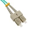 Bematik - Cable Om3 De Fibra Óptica Sc/pc A Sc/pc Multimodo Duplex 50/125 De 50cm Fy03100