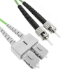 Bematik - Cable De Fibra Óptica Om5 Multimodo Duplex 50µm/125µm St/pc A Sc/pc 100gb De 2 M Gc05300