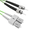 Bematik - Cable De Fibra Óptica Om5 Multimodo Duplex 50µm/125µm St/pc A Sc/pc 100gb De 2 M Gc05300