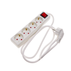 Bematik - Regleta De Enchufes 4 Schuko 16a 230v Blanca Con Interruptor Y Cable De 3m Ia03400