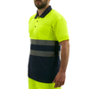 Primematik - Camiseta Tipo Polo De Manga Corta Reflectante Amarillo Azul Para Seguridad Laboral De Talla Xl Ii00300