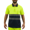 Primematik - Camiseta Tipo Polo De Manga Corta Reflectante Amarillo Azul Para Seguridad Laboral De Talla Xl Ii00300