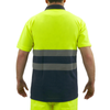 Primematik - Camiseta Tipo Polo De Manga Corta Reflectante Amarillo Azul Para Seguridad Laboral De Talla Xl Ii00300