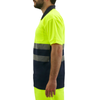 Primematik - Camiseta Tipo Polo De Manga Corta Reflectante Amarillo Azul Para Seguridad Laboral De Talla Xl Ii00300