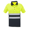 Primematik - Camiseta Tipo Polo De Manga Corta Reflectante Amarillo Azul Para Seguridad Laboral De Talla Xl Ii00300