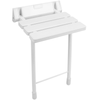 Primematik - Asiento De Ducha Abatible. Silla Plegable Con Pies De Plástico Y Aluminio Gris 320x328mm Kd07400