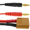 Bematik - Cable Xt60 Macho A Hxt Banana 4.0mm Macho De 30cm 14awg Carga Y Fuente Alimentación Km04100