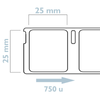 Bematik - Rollo Bobina De 750 Etiquetas Adhesivas Compatibles Con Dymo S0929120 25x25mm 10-pack Kt00600