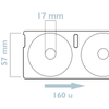 Bematik - Rollo Bobina De 160 Etiquetas Adhesivas Compatibles Con Dymo S0719250 Y 14681 57mm Dvd Kt05500