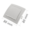 Bematik - Interruptor Empotrable Con Marco 80x80mm Serie Lille De Color Blanco Me00200