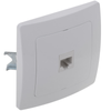 Bematik - Base Con Toma De Red Rj45 Empotrable Con Marco 80x80mm Serie Lille De Color Blanco Me02600