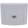 Bematik - Base Con Toma De Red Rj45 Empotrable Con Marco 80x80mm Serie Lille De Color Blanco Me02600