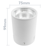 Bematik - Foco Led De Superficie Lámpara Cob 5w 220vac 3000k Blanca 75mm Ne00200