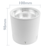 Bematik - Foco Led De Superficie Lámpara Cob 12w 220vac 3000k Blanca 100mm Ne00600