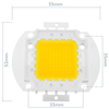 Bematik - Led Cob Diy 100w 8000lm 3000k Emisor De Luz Blanca Cálida 35 X 35 Mm Nk06500