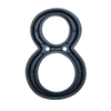 Primematik - Número 8 En Metal Negro De 95mm Con Tornillería Para Rotulación Nz01800