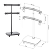 Bematik - Soporte De Tv Vesa 50 75 100 Para 4 Pantallas En Matríz 2x2 Oh04300