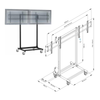 Bematik - Soporte De Tv Para 2 Pantallas En Horizontal De 32&quot;-56&quot; Vesa 600x400 Mm Oh05200