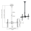 Bematik - Soporte De Techo Para Pantalla Plana De 37" A 70" Op08200