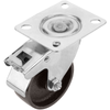 Primematik - Rueda Pivotante Industrial De Metal Con Freno 75 Mm Qr01300