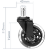 Primematik - Rueda Pivotante Industrial De Poliuretano Sin Freno 75 Mm M11 5-pack Qr03700