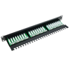 Rackmatic - Patch Panel De 24 Rj45 Cat.5e Utp 1u Negro Con Organizador De Cables Para Armario Rack Rc04000