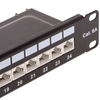 Rackmatic - Patch Panel Rack 24 Rj45 Cat.6a Ftp 1u Negro Con Peine Para Gestión De Cables Rd04600